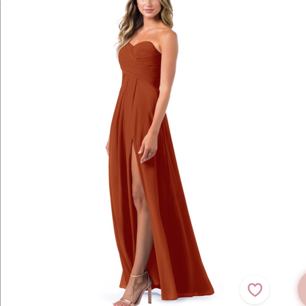 Paprika colored bridesmaid dresses! Strapless, size 14 or 16.
